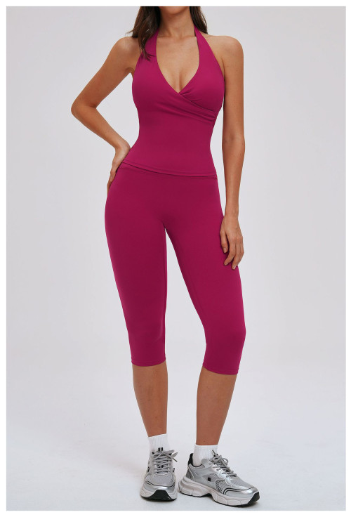 Custom Yoga Sets|Wholesale Women's Loose Casual and Stylish Brushed Yoga Set–Suitable for Outdoor