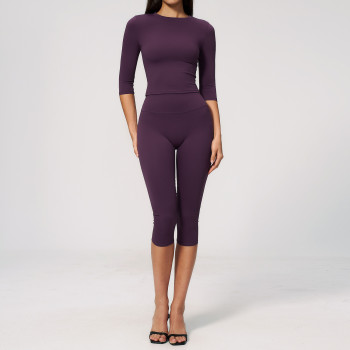 Custom Yoga Sets|Wholesale Women's High-Waisted Slim-Fit Activewear Set for Pilates Training Yoga