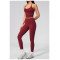 Custom Yoga Sets|Wholesale High-waisted butt-lifting sports set with a halter V-neck top fitness