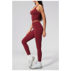 Custom Yoga Sets|Wholesale High-waisted butt-lifting sports set with a halter V-neck top fitness