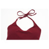 Custom Yoga Sets|Wholesale High-waisted butt-lifting sports set with a halter V-neck top fitness