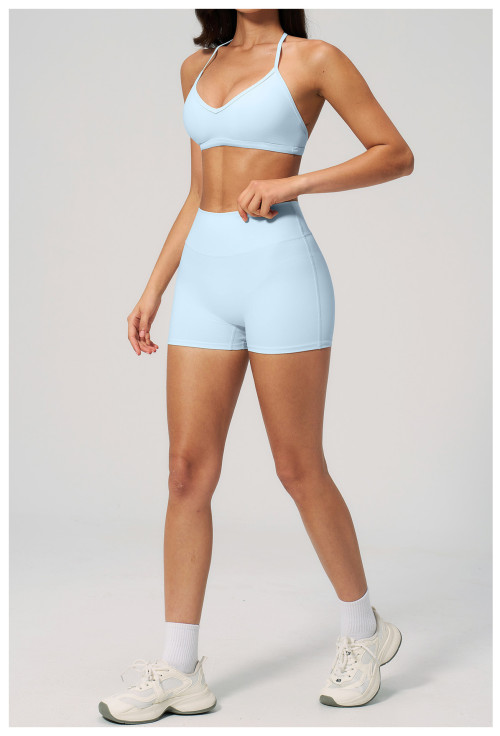Custom Yoga Sets|Wholesale Form-fitting halter-neck yoga set breathable quick-drying for running
