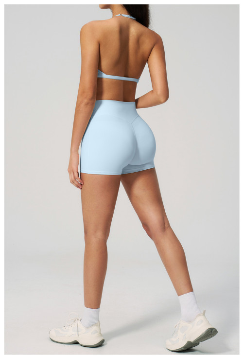 Custom Yoga Sets|Wholesale Form-fitting halter-neck yoga set breathable quick-drying for running