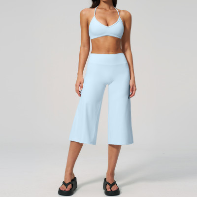Custom Yoga Sets|Wholesale Premium Yoga Set: Shock-Absorbing Sports Bra & Tight-Fitting Quick-Dry