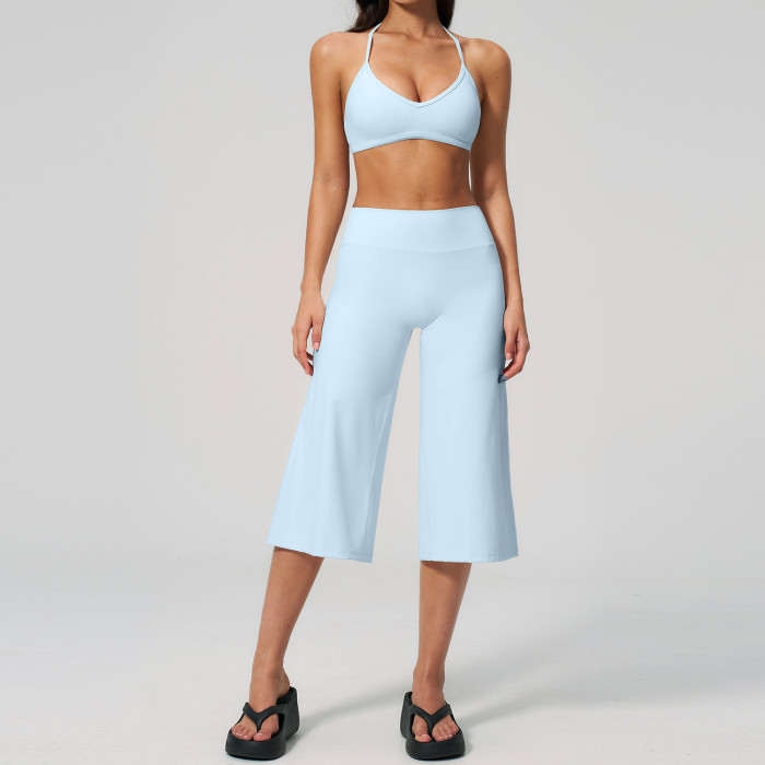 Custom Yoga Sets|Wholesale Premium Yoga Set: Shock-Absorbing Sports Bra & Tight-Fitting Quick-Dry