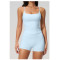 Custom Yoga Sets|Wholesale Brushed-finish yoga tank top and butt-lifting shorts suitable for outdoor
