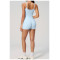 Custom Yoga Sets|Wholesale Brushed-finish yoga tank top and butt-lifting shorts suitable for outdoor