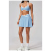 Custom Yoga Sets|Wholesale Breathable Outdoor Sports Tennis Skirt & High-Waisted Fitness Yoga Set