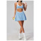 Custom Yoga Sets|Wholesale Breathable Outdoor Sports Tennis Skirt & High-Waisted Fitness Yoga Set