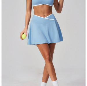 Custom Yoga Sets|Wholesale Breathable Outdoor Sports Tennis Skirt & High-Waisted Fitness Yoga Set