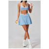 Custom Yoga Sets|Wholesale Breathable Outdoor Sports Tennis Skirt & High-Waisted Fitness Yoga Set