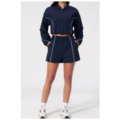 Custom Yoga Sets|Wholesale Women's Color-Block Outdoor Casual Sports Sun-Protection Clothing Set