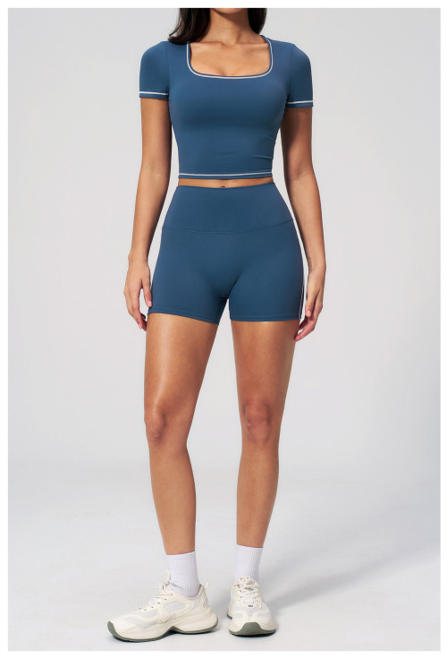 Custom Yoga Sets|Wholesale High-end stretchy high-waisted quick-dry fitted yoga set