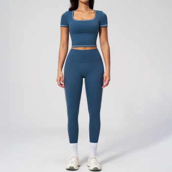 Custom Yoga Sets|Wholesale Yoga Set Slim-Fit Midriff-Baring High-Stretch Butt-Lifting Quick-Dry