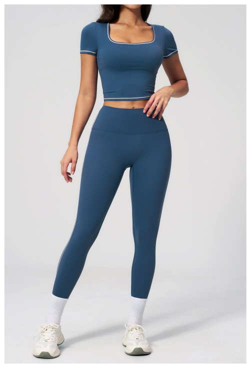 Custom Yoga Sets|Wholesale Yoga Set Slim-Fit Midriff-Baring High-Stretch Butt-Lifting Quick-Dry