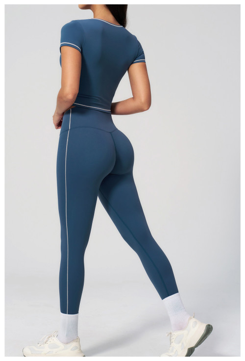 Custom Yoga Sets|Wholesale Yoga Set Slim-Fit Midriff-Baring High-Stretch Butt-Lifting Quick-Dry