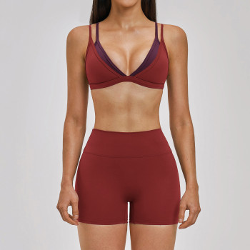 Custom Yoga Sets|Wholesale Wire-free sports set with thin, 