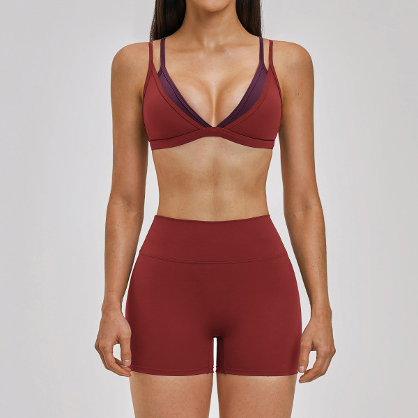 Custom Yoga Sets|Wholesale Wire-free sports set with thin, 