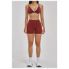 Custom Yoga Sets|Wholesale Wire-free sports set with thin, "naked-feel" triangle-cup bra