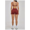 Custom Yoga Sets|Wholesale Wire-free sports set with thin, "naked-feel" triangle-cup bra