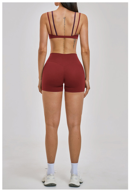 Custom Yoga Sets|Wholesale Wire-free sports set with thin, "naked-feel" triangle-cup bra