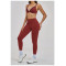 Custom Yoga Sets|Wholesale Faux-layered spaghetti strap activewear set – casual running style
