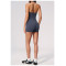 Custom jumpsuits|Wholesale V-neck open-back halter bodysuit—slim-fit butt-lifting shorts style