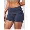 Custom Sports Shorts|High-Waisted Fold-Over Yoga Shorts – Butt-Lifting Draping Fit Quick-Drying