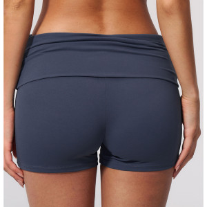 Pantalones cortos deportivos personalizados | Shorts de yoga de cintura alta con solapa – Diseño con efecto realce de glúteos y secado rápido