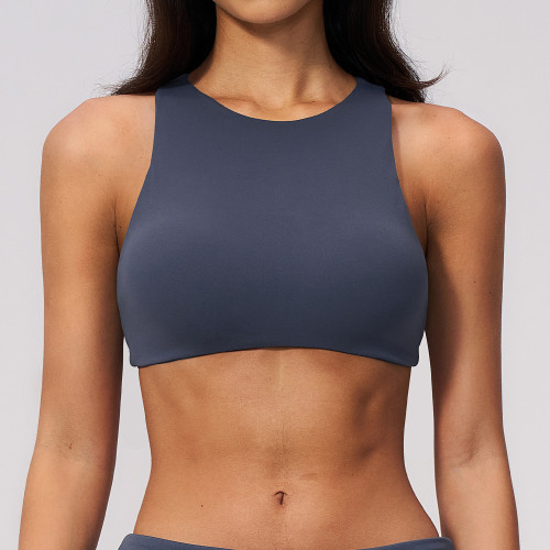 Custom Yoga bra|Wholesale High-support shock-absorbing sports bra with push-up effect open back