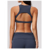 Custom Yoga bra|Wholesale High-support shock-absorbing sports bra with push-up effect open back