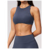 Custom Yoga bra|Wholesale High-support shock-absorbing sports bra with push-up effect open back