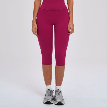 Custom yoga leggings|Wholesale High-waisted form-fitting slimming yoga capris suitable for running
