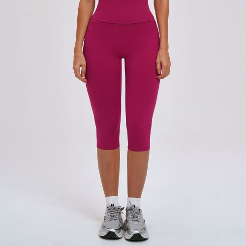 Custom yoga leggings|Wholesale High-waisted form-fitting slimming yoga capris suitable for running