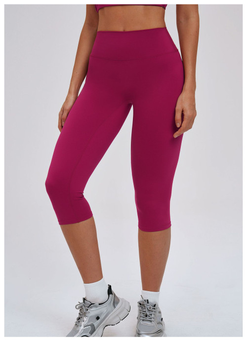 Custom yoga leggings|Wholesale High-waisted form-fitting slimming yoga capris suitable for running
