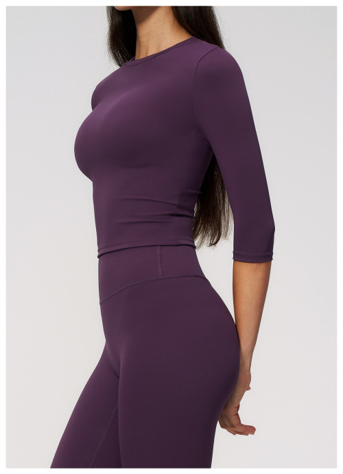 Custom long-sleeved sweatshirt |Wholesale Quick-drying sports mid-sleeve women's round neck