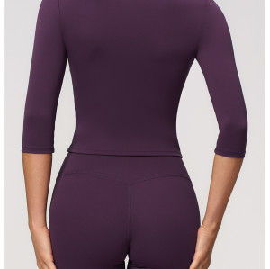 Custom long-sleeved sweatshirt |Wholesale Quick-drying sports mid-sleeve women's round neck