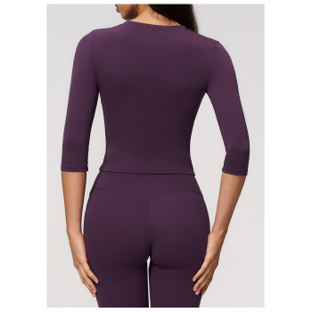 Custom long-sleeved sweatshirt |Wholesale Quick-drying sports mid-sleeve women's round neck
