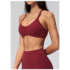 Custom Yoga bra|Wholesale V-Neck Crisscross-Back Sports Bra–Suitable for Pilates Yoga or Outerwear