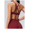 Custom Yoga bra|Wholesale V-Neck Crisscross-Back Sports Bra–Suitable for Pilates Yoga or Outerwear
