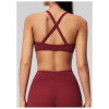 Custom Yoga bra|Wholesale V-Neck Crisscross-Back Sports Bra–Suitable for Pilates Yoga or Outerwear