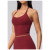 Custom Yoga Vest|Wholesale Halter-neck V-neck yoga tank top with strappy back–slim-fit for fitness