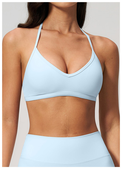 Custom Yoga bra|Halter-Neck Yoga Sports Bra – Shock-Absorbing Quick-Drying Suitable for Running
