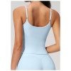 Custom Yoga Vest|Wholesale Yoga Tank Top–Spaghetti Straps Open-Back Design Form-Fitting Quick-Drying