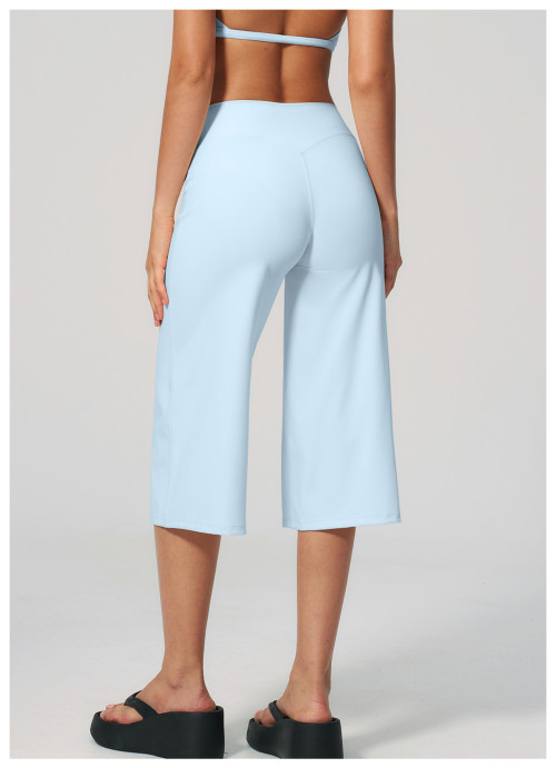 Custom yoga leggings|Wholesale Women's High-Waisted Quick-Dry Loose Athletic Shorts (Mid-Length)