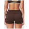 Custom Sports Shorts|High-waisted, tight-fitting athletic shorts with a fold-over waistband