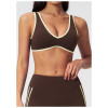 Custom Yoga bra|Wholesale Quick-dry yoga sports bra with a stylish back design and color-block