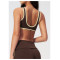 Custom Yoga bra|Wholesale Quick-dry yoga sports bra with a stylish back design and color-block