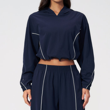 Custom Yoga Jackets | Wholesale Four-way stretch hooded outdoor sun-protection jacket (quick-dry)