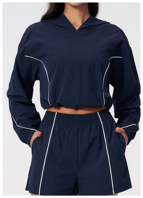 Custom Yoga Jackets | Wholesale Four-way stretch hooded outdoor sun-protection jacket (quick-dry)